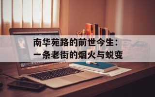 南华苑路的前世今生：一条老街的烟火与蜕变