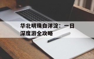 华北明珠白洋淀：一日深度游全攻略