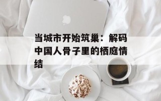 当城市开始筑巢：解码中国人骨子里的栖庭情结