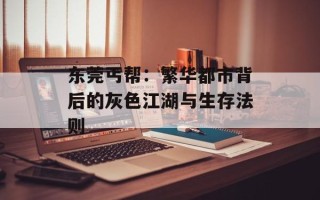 东莞丐帮：繁华都市背后的灰色江湖与生存法则