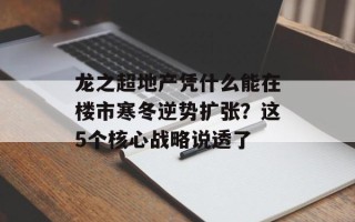 龙之超地产凭什么能在楼市寒冬逆势扩张？这5个核心战略说透了
