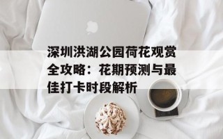 深圳洪湖公园荷花观赏全攻略：花期预测与最佳打卡时段解析